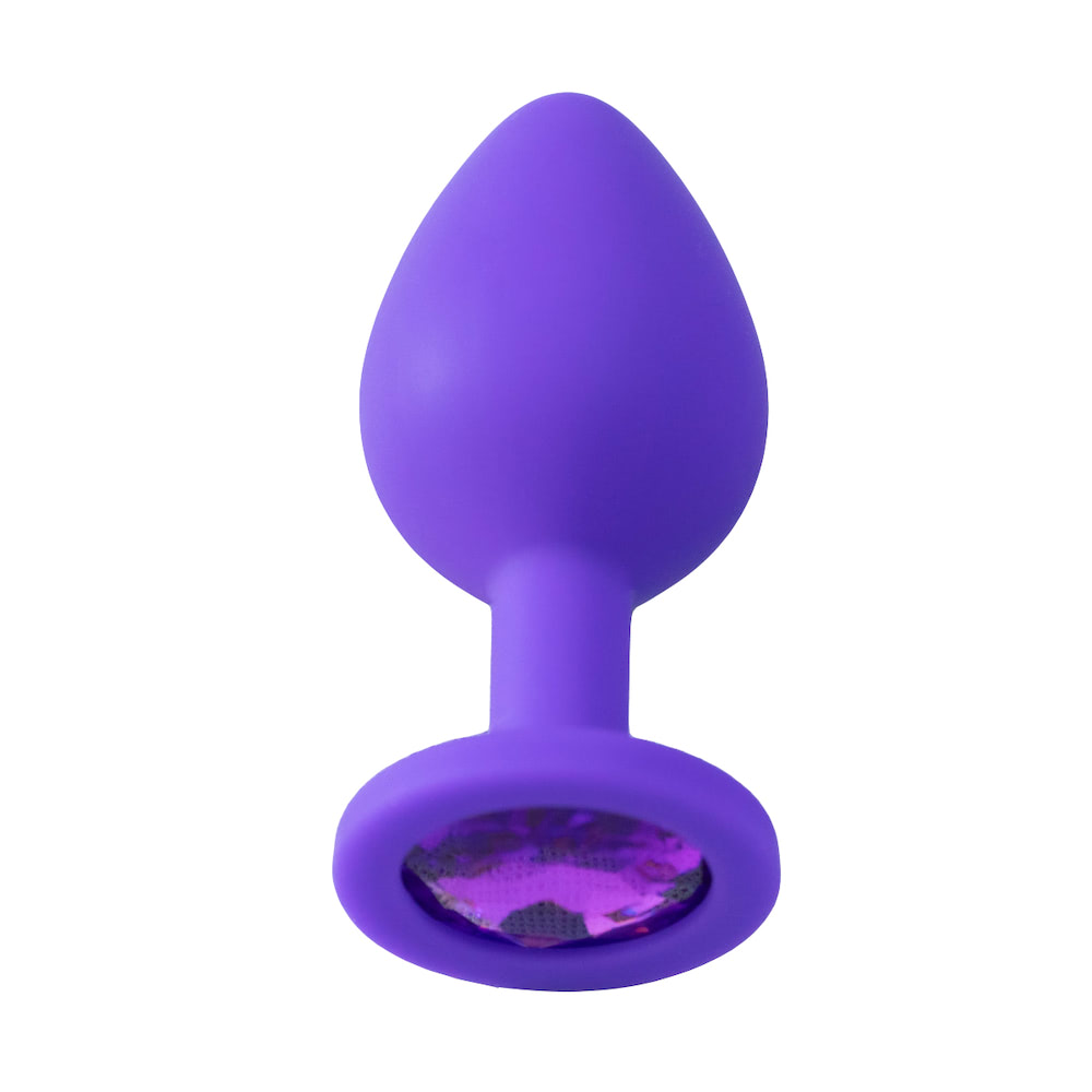 Plug Anal em Silicone com Pedra - Tamanho M - Imagem 12