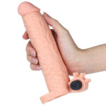 Capa peniana com extensor de 5 cm e anel para escroto, estimulador de clitóris e cápsula vibratória - lovetoy - Imagem 4