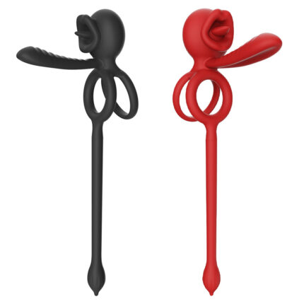 Anel Peniano Duplo e meia capa com Controle por Aplicativo e plug anal