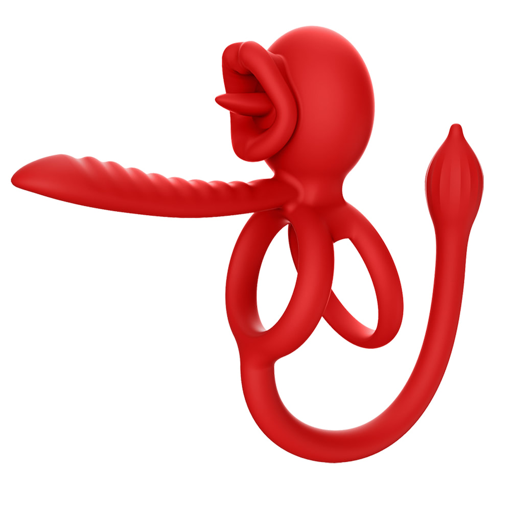 Anel Peniano Duplo e meia capa com Controle por Aplicativo e plug anal - Imagem 7