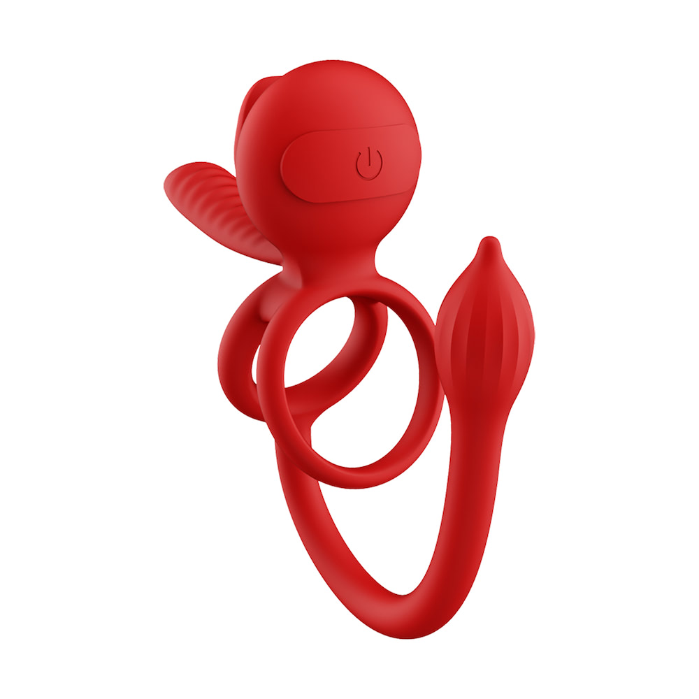 Anel Peniano Duplo e meia capa com Controle por Aplicativo e plug anal - Imagem 9