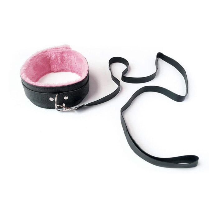 Coleira Bondage em Couro e Guia - Imagem 4
