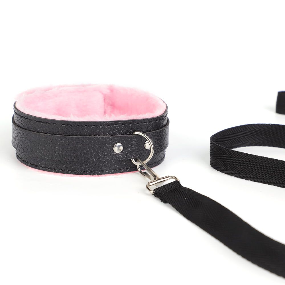 Coleira Bondage em Couro e Guia - Imagem 3