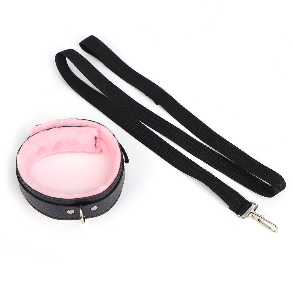 Coleira Bondage em Couro e Guia - Imagem 2