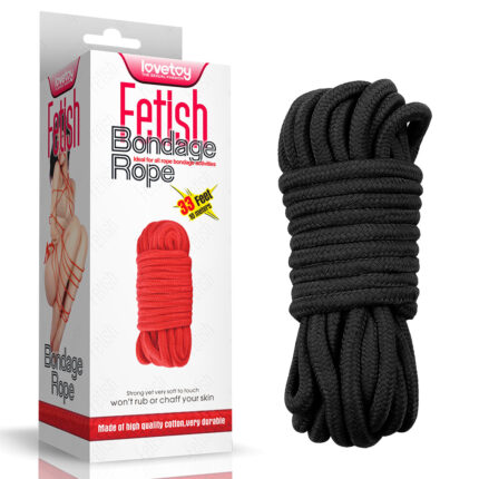 Corda preta fetiche de servidão 10 metros - Fetish Bondage Rope