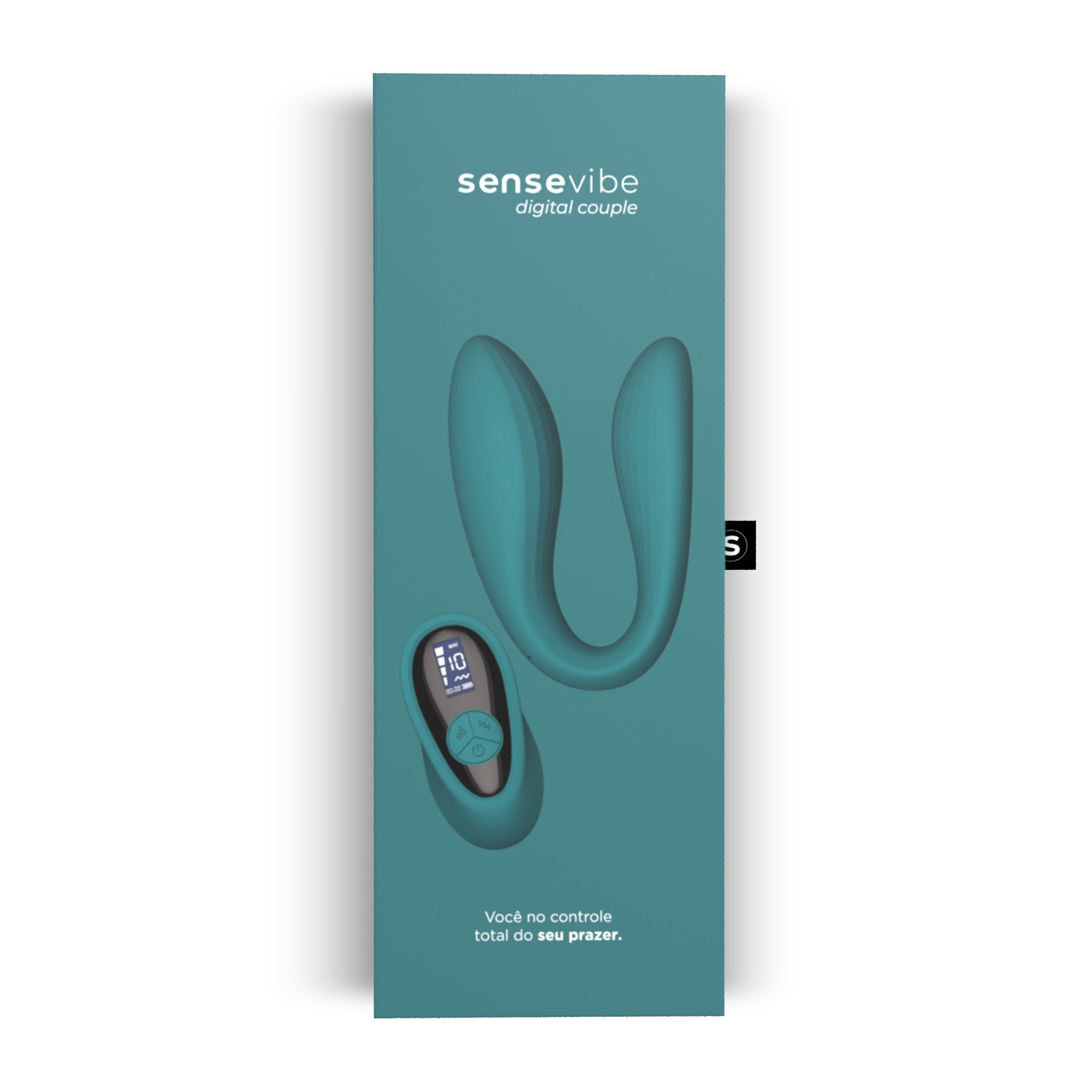 Vibrador de casal aveludado Recarregável Sensevibe Digital Couple - Imagem 5