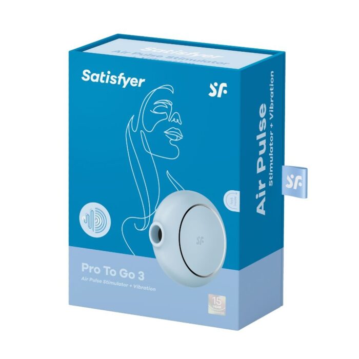 Estimulador Com Pulsações E Vibrações - Satisfyer Pro To Go3 Azul - Imagem 7