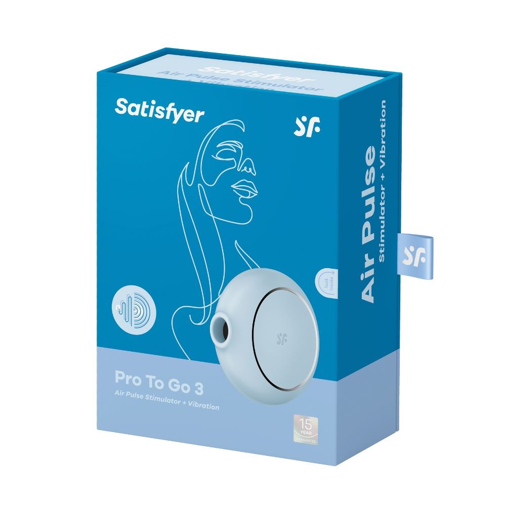 Estimulador Com Pulsações E Vibrações - Satisfyer Pro To Go3 Azul - Imagem 8