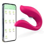 Vibrador de Casal recarregável com Pulsação À Longa distância feito em silicone - APP - Imagem 3