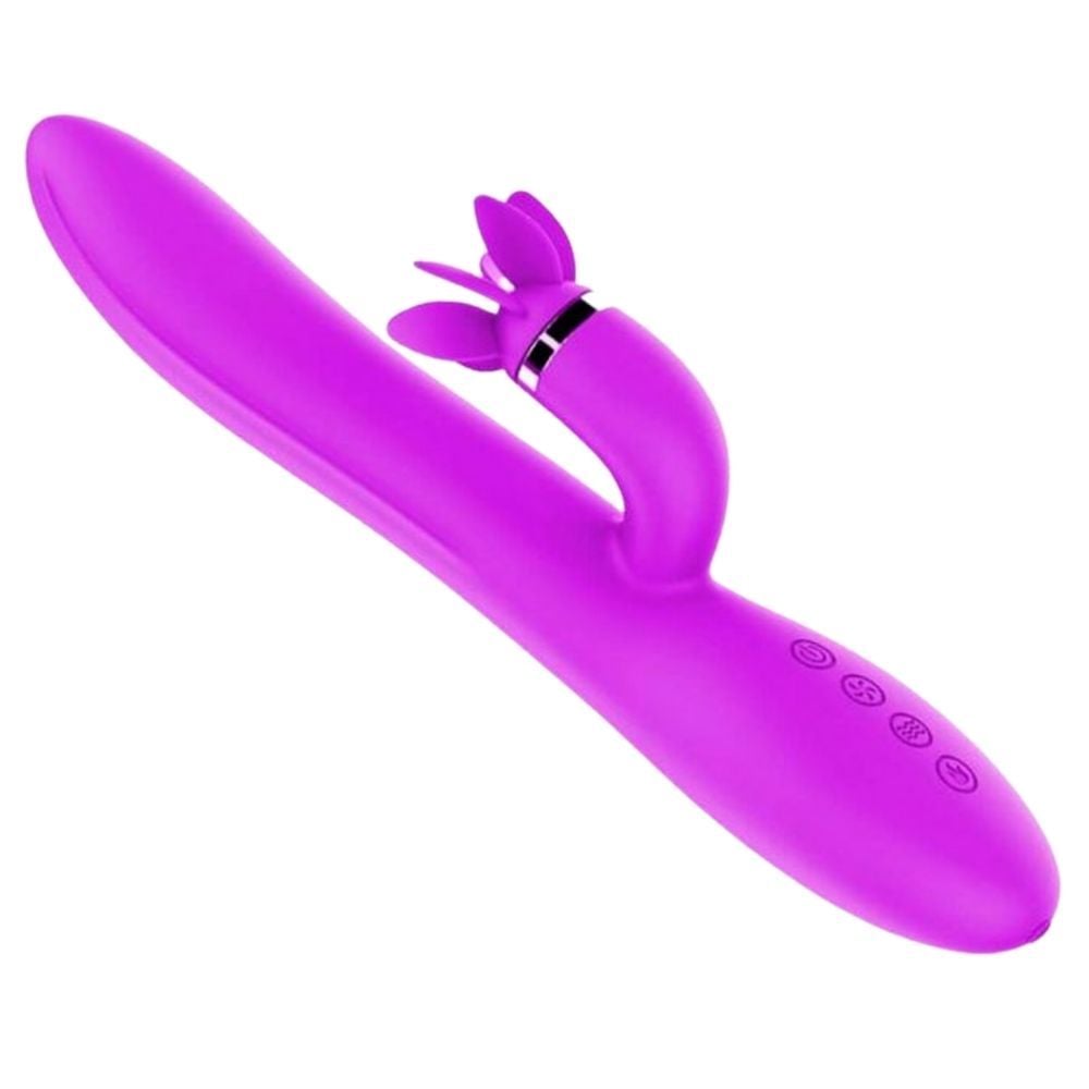 Vibrador de Ponto G e Clitóris Fogo no Parquinho com 3 motores e função de aquecimento Roxo Intt - Imagem 2