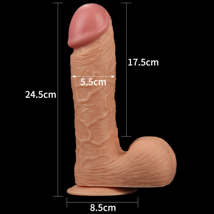 Pênis grande Realístico 24,5x5,5cm Legendary King Sized Realistic Dildo - Lovetoy - Imagem 8