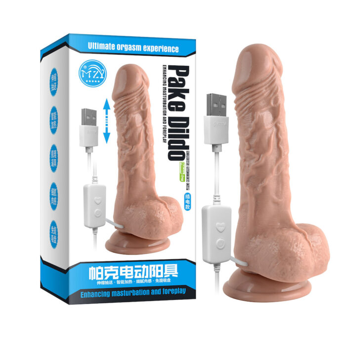 Prótese em formato de Pênis com 7 modos de vai e vem e possui função de aquecimento 18cm - Imagem 5