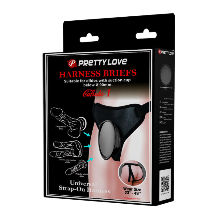 Cinta peniana com base para pênis que possuam ventosa (58-124,5 cm) harness briefs - Pretty love - Imagem 12