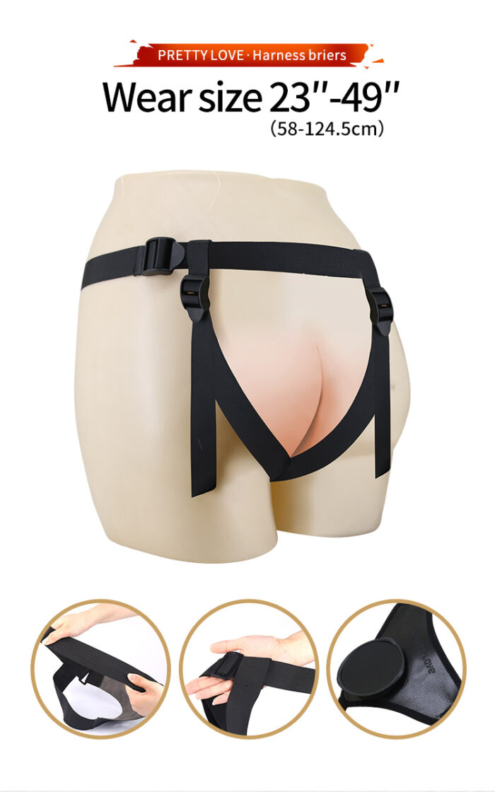 Cinta peniana com base para pênis que possuam ventosa (58-124,5 cm) harness briefs - Pretty love - Imagem 11