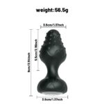 Plug Anal em Silicone Preto com 10 Modos de Vibração,Luz de Led e Controle Remoto sem Fio ou Cotrole de toque - Imagem 3