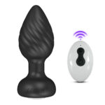 Plug Anal em Silicone com 10 Modos de Vibração,Luz de Led e Controle Remoto sem Fio ou Cotrole de toque - Imagem 4