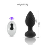 Plug Anal em Silicone com 10 Modos de Vibração,Luz de Led e Controle Remoto sem Fio ou Cotrole de toque - Imagem 3