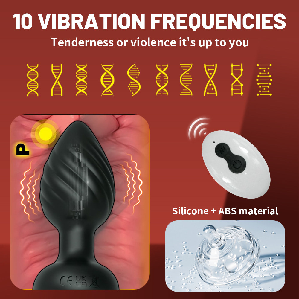 Plug Anal em Silicone com 10 Modos de Vibração,Luz de Led e Controle Remoto sem Fio ou Cotrole de toque - Imagem 7
