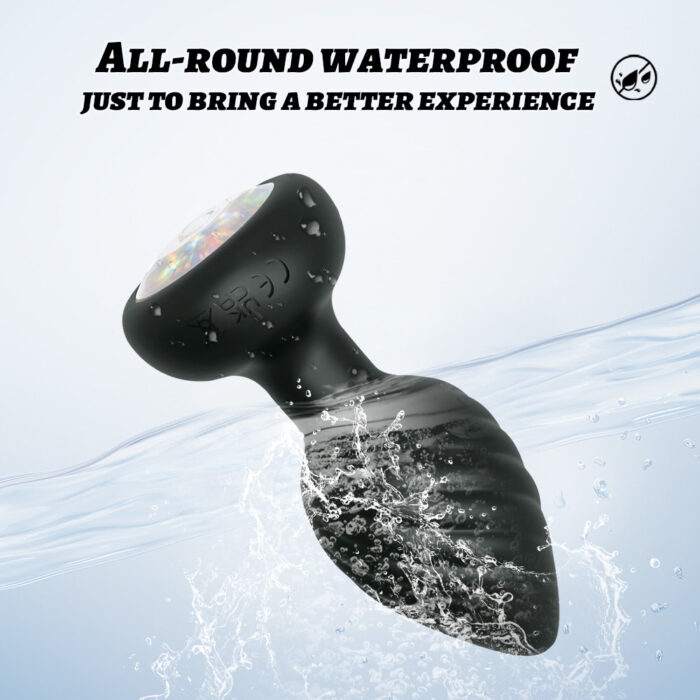 Plug Anal em Silicone com 10 Modos de Vibração,Luz de Led e Controle Remoto sem Fio ou Cotrole de toque - Imagem 11