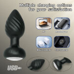 Plug Anal em Silicone com 10 Modos de Vibração,Luz de Led e Controle Remoto sem Fio ou Cotrole de toque - Imagem 10