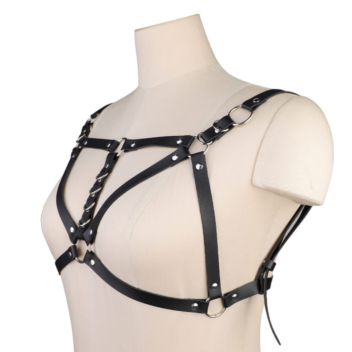 Harness Feminino de Couro com fivelas frontais - Imagem 14