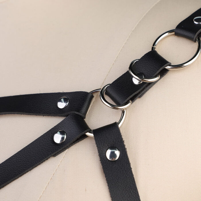 Harness Feminino de Couro com fivelas frontais - Imagem 13