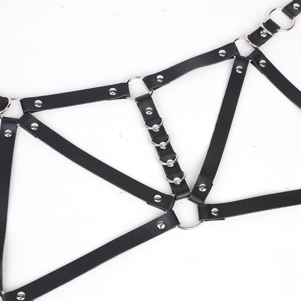 Harness Feminino de Couro com fivelas frontais - Imagem 16