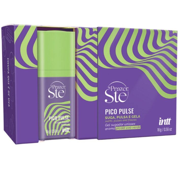Pico Pulse Gel que Suga Pulsa Vibra e Sensibiliza Intt sabor Uva Verde - Imagem 6