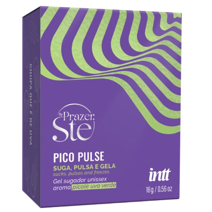 Pico Pulse Gel que Suga Pulsa Vibra e Sensibiliza Intt sabor Uva Verde - Imagem 7