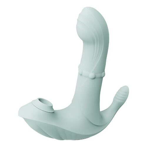 Alternative view of Vibrador de ponto G com Dedilhar / Pulsação / vai e vem de Anel controlado a Longa Distância via aplicativo