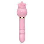 Vibrador de Ponto G e Clitóris em formato de Rosa com Língua e Vai e vem - Jane - Imagem 4