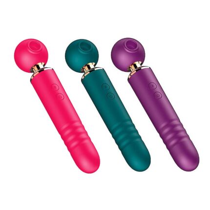 Vibrador de Varinha Mágica com Vai e Vem 3 em 1