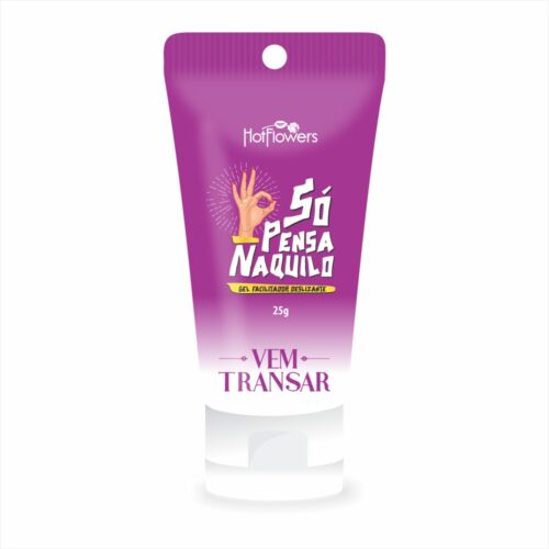 Gel Facilitador Dessensibilizante Só Pensa Naquilo - Linha Vem Transar Hot Flowers
