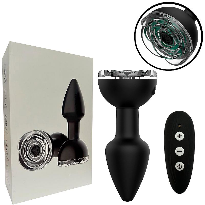 Plug Anal médio com vibro e Controle Remoto por Voz - 6.7 x 3.1cm