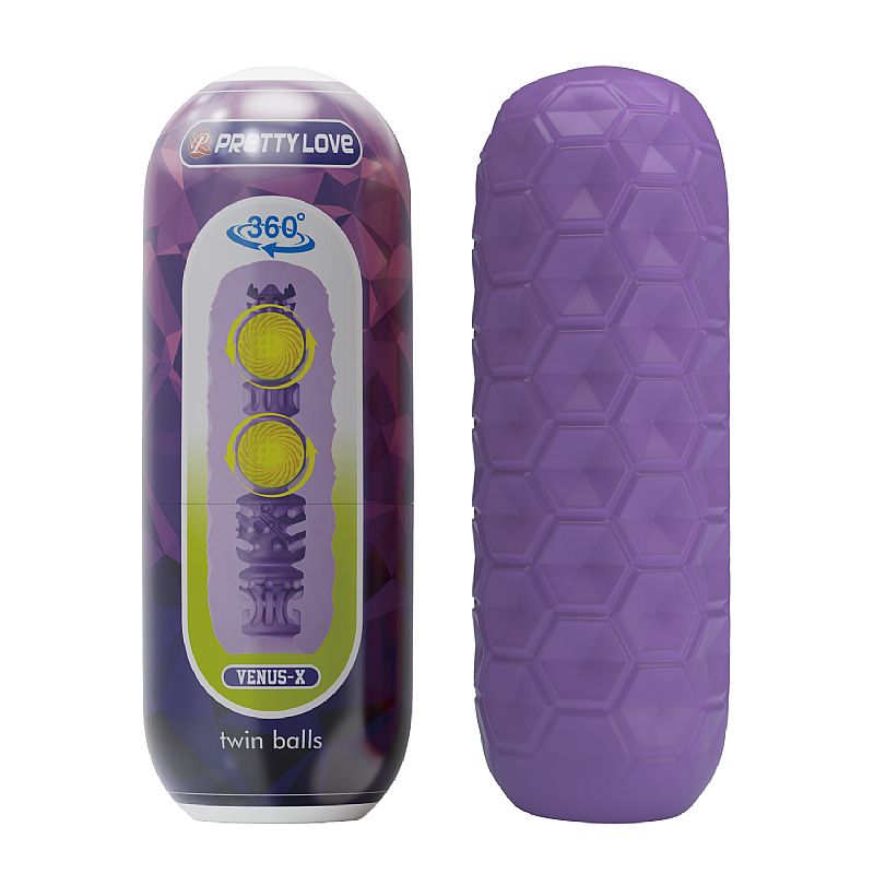 Masturbador masculino Egg Twin Balls Roxo - Pretty Love