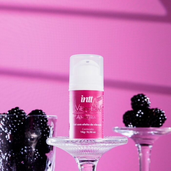 Vibration Gel vibrador liquido Sabor Amora 17g - Vibra, Pulsa e Esquenta - Imagem 3