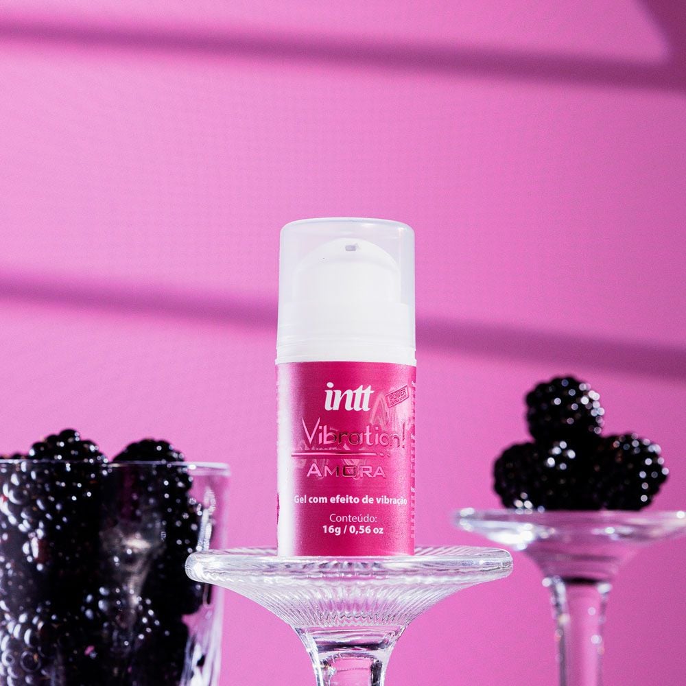 Vibration Gel vibrador liquido Sabor Amora 17g - Vibra, Pulsa e Esquenta - Imagem 3