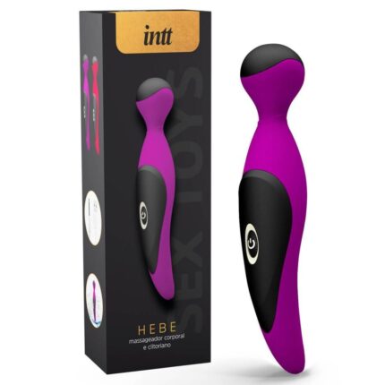 Intt Hebe – Varinha mágica e estimulador de clitóris em silicone atóxico com 7 modos de vibração e carregamento via usb