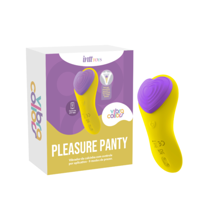 Vibrador de Calcinha via aplicativo Amarelo com 9 Vibrações Intt Collors