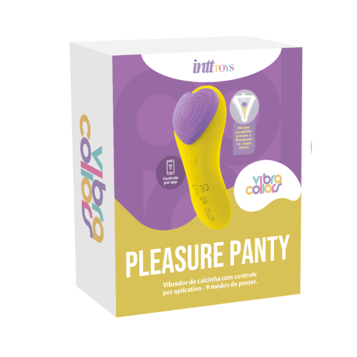 Vibrador de Calcinha via aplicativo Amarelo com 9 Vibrações Intt Collors - Imagem 5
