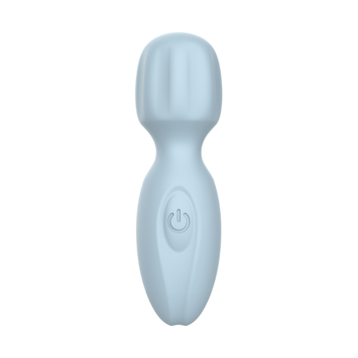 Vibrador Massageador varinha mágica Intt Wellness Azul com 10 Modos de Vibração e Toque Aveludado - Imagem 4