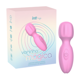 Vibrador Massageador varinha mágica Intt Wellness Rosa com 10 Modos de Vibração e Toque Aveludado