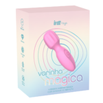 Vibrador Massageador varinha mágica Intt Wellness Rosa com 10 Modos de Vibração e Toque Aveludado - Imagem 9