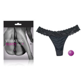Vibrating panty with bullet - Vibrador de calcinha com cápsula vibratória e calcinha em detalhes de renda - 1,8 x 2,4 cm