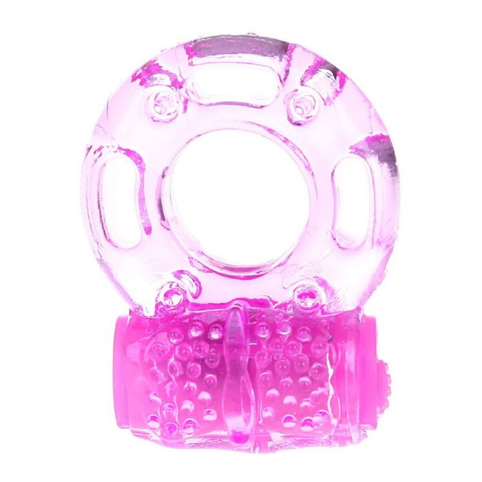 Anel Peniano Com Vibrador E Textura Estimuladora Formato Borboleta - Imagem 9