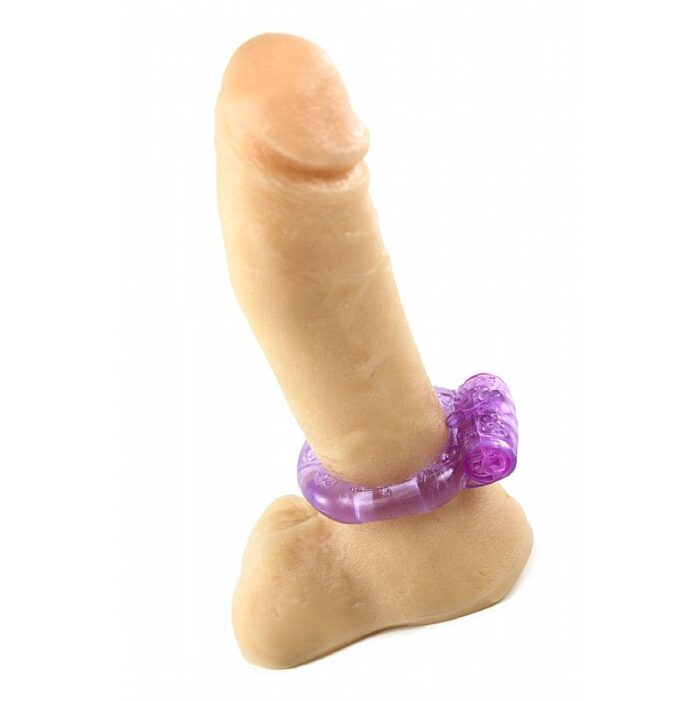 Anel Peniano Com Vibrador E Textura Estimuladora Formato Borboleta - Imagem 2
