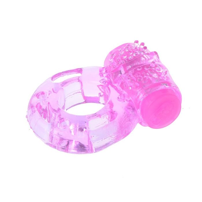 Anel Peniano Com Vibrador E Textura Estimuladora Formato Borboleta - Imagem 3