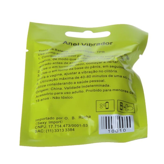 Anel Peniano Com Vibrador E Textura Estimuladora Formato Borboleta - Imagem 12