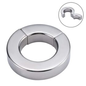 Anel Peniano de Aço Inoxidável com fecho de ímã - 3,5 x 1,4 cm