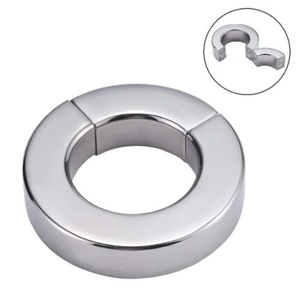Anel Peniano de Aço Inoxidável com fecho de ímã - 3,5 x 1,4 cm
